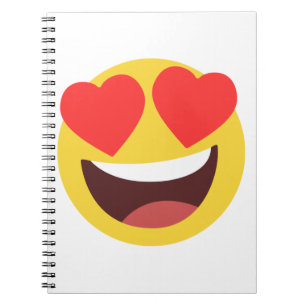 Caderno Espiral Olhos do Coração Emoji