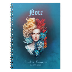Caderno Espiral Olhos do Leão e Cabelo Estrelado
