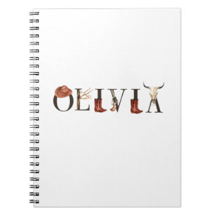 Caderno Espiral Olivia Cowboy Girl, Vaqueiras Ocidentais, Garota