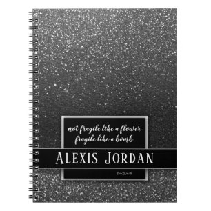 Caderno Espiral Ombre Glitter Esmaga Poder Feminista de Cotação