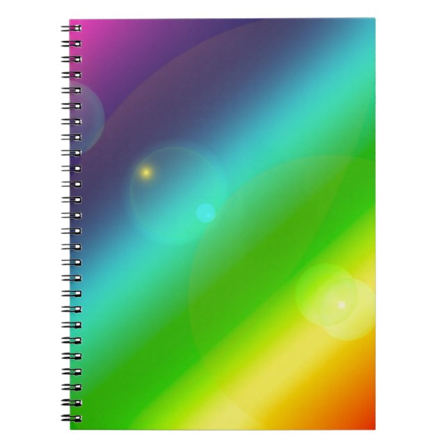 Caderno Espiral ombre rainbow (Frente)