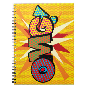 Caderno Espiral OMG Arte Pop de Quadrinhos Retrô Divertidos