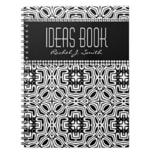 Caderno Espiral Onali: Notebook Personalizado com Padrão Branco Pr