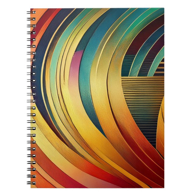 Caderno Espiral Onda arco-íris (Frente)