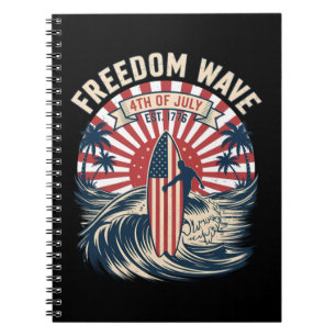 Caderno Espiral Onda da Liberdade 4 de Julho