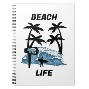 Caderno Espiral Onda de Praia Funny