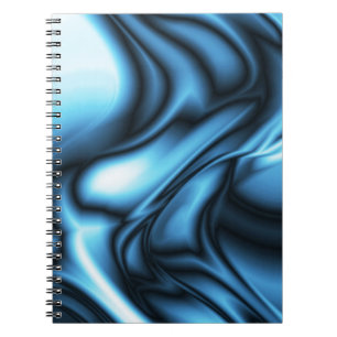 Caderno Espiral Onda de Seda Azul