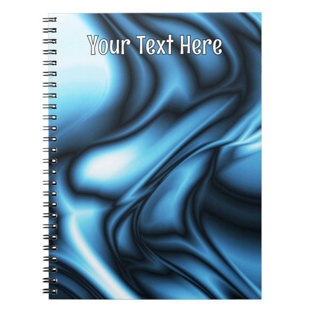 Caderno Espiral Onda de Seda Azul (Frente)
