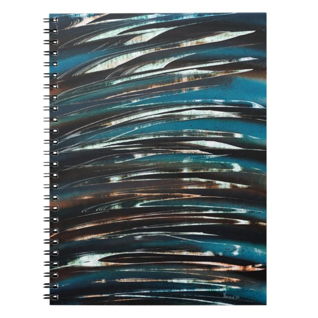 Caderno Espiral Onda Gráfica Grunge (Frente)