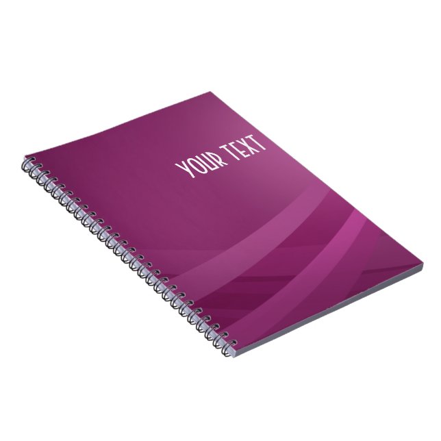 Caderno Espiral Onda Lilac Roxo Simples Moderna (Lado Direito)