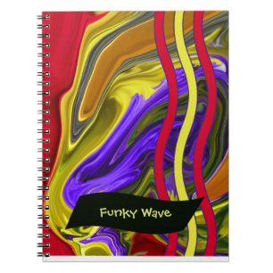 Caderno Espiral Onda líquida Funky