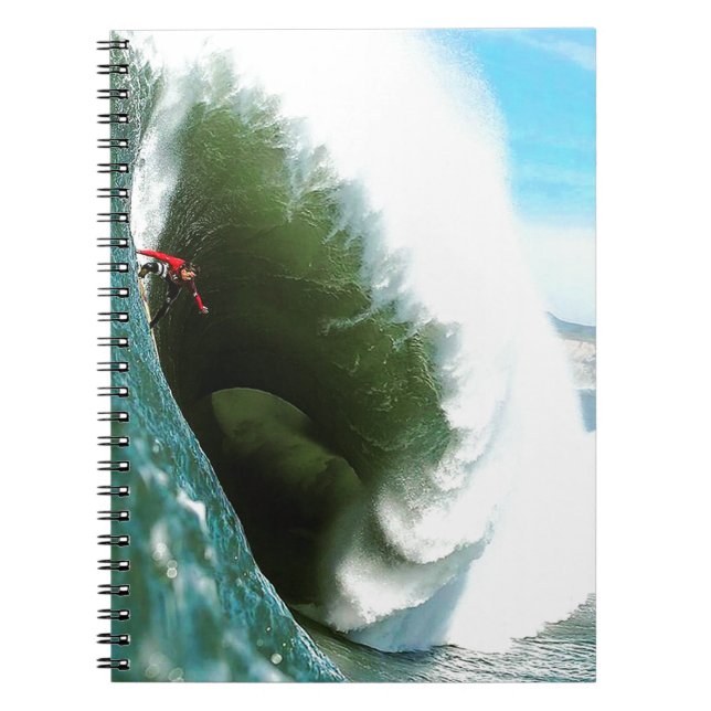 Caderno Espiral Onda surfando íngreme grande (Frente)