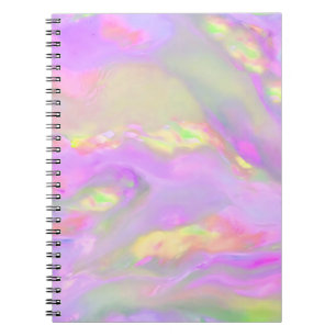 Caderno Espiral Ondas abstratas coloridas e bonitas e modernas