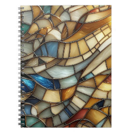Caderno Espiral Ondas de Vidro Colorido
