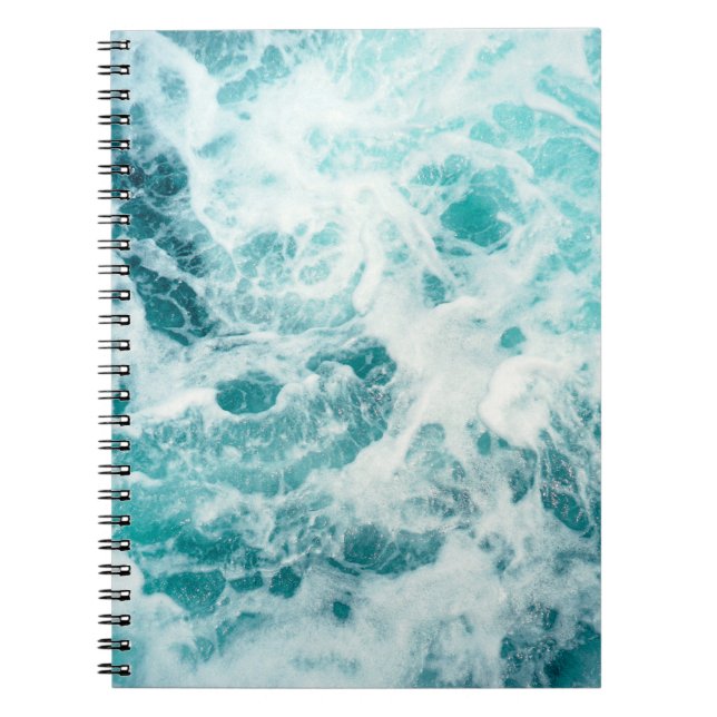 Caderno Espiral Ondas do mar oceano (Frente)