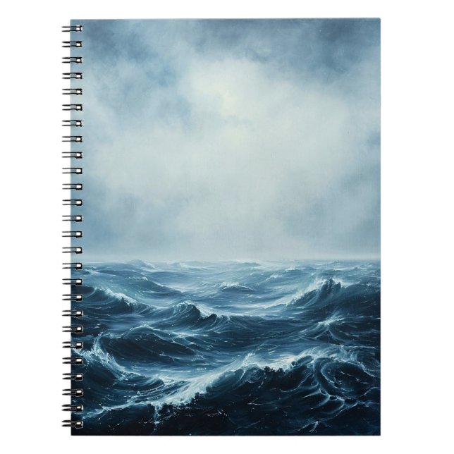 Caderno Espiral Ondas Oceânicas em Massa (Frente)