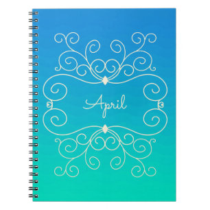 Caderno Espiral Ondas Personalizadas do Oceano