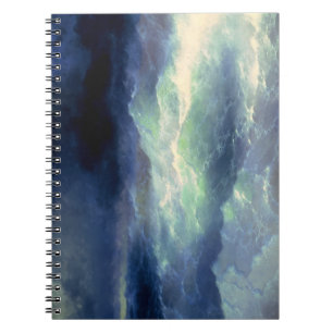 Caderno Espiral Ondas Pintura a Óleo Era Romântica Arte Fina Sem I