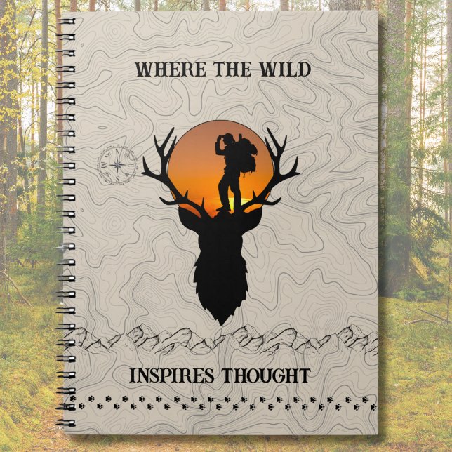 Caderno Espiral Onde A Selvagem Inspira Pensava Em Diário Selvagem (Where The Wild Inspires Thought Wilderness Journal)