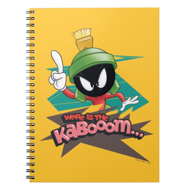 Caderno Espiral "Onde está o Kabooom" PONTOS MARVIN THE MARTIAN™ (Frente)