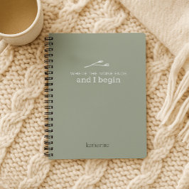 Caderno Espiral Onde o ruído termina no notebook principal