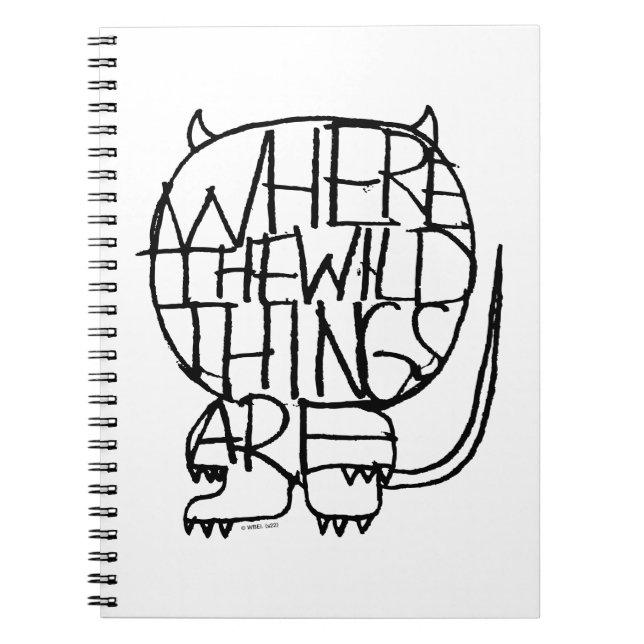 Caderno Espiral Onde Vivem os Monstros | Esboço do Monstro Selvage (Frente)