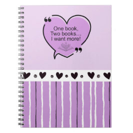 Caderno Espiral One Book, Two Books... I Want More! Notebook