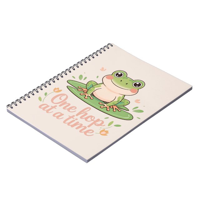 Caderno Espiral One Hop at a Time | Frog on Lily Pad  (Left Side)