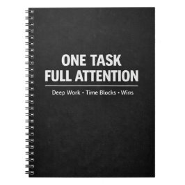 Caderno Espiral One Task Full Attention Deep Work