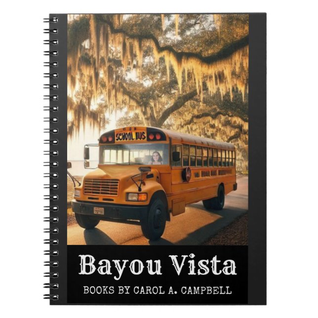 Caderno Espiral Ônibus Escolar de Bayou Vista – Coleção Southern P (Frente)
