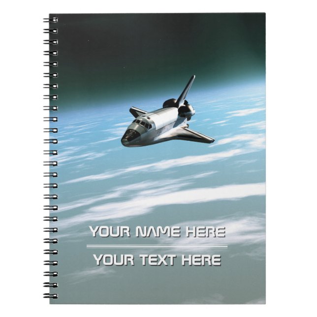 Caderno Espiral Ônibus espacial. Personalizável (Frente)