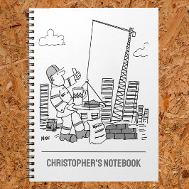 Caderno Espiral Operador de Guindaste de Obra