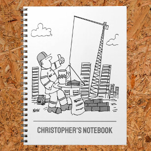 Caderno Espiral Operador de guindaste de superfície do local de co