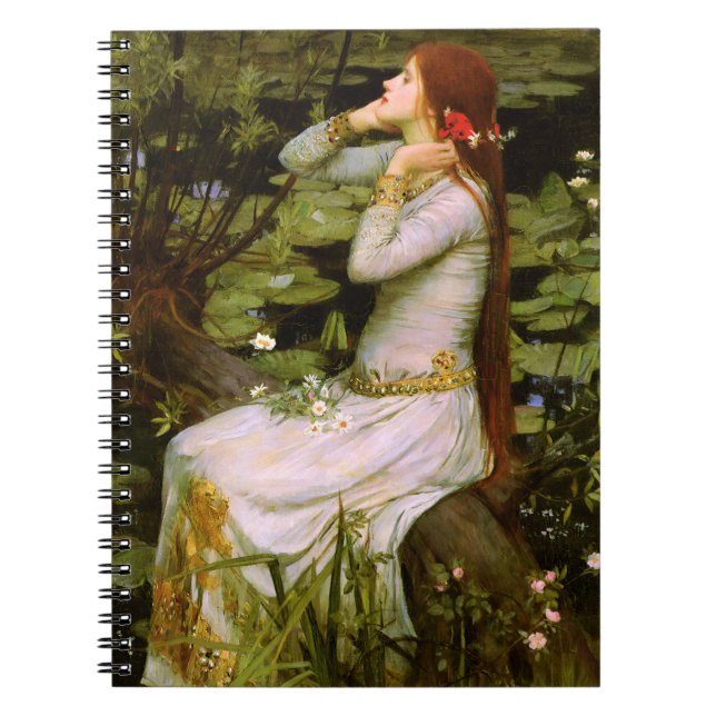Caderno Espiral Ophelia Por John William Waterhouse Notebook (Frente)