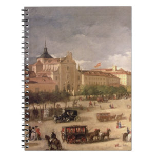 Caderno Espiral Opinião o Calle de Alcala, Madrid (óleo em canva