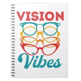 Caderno Espiral Óptico Optometria Optometria de Vibes de Visão