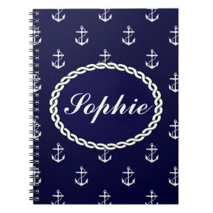 Caderno Espiral Opus Posh Anchor Personalizado Náutico
