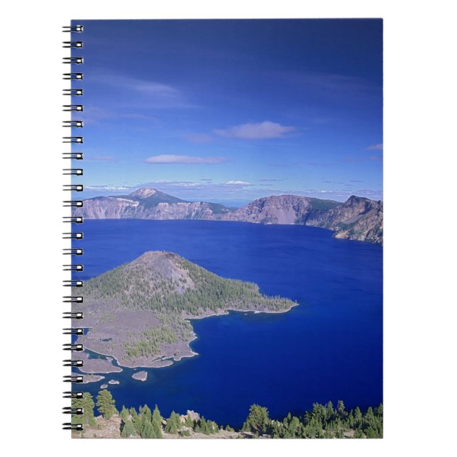 Caderno Espiral OR, Crater Lake NP, Wizard Island e Crater (Frente)