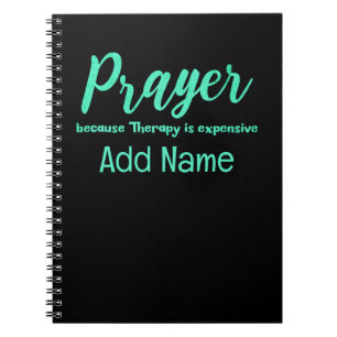 Caderno Espiral Oração Bebe Terapêutica Engraçada Personalizada