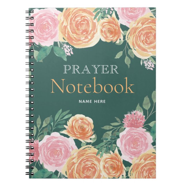 Caderno Espiral Oração Floral (Frente)