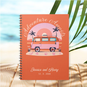 Caderno Espiral Orange Adventure Aguarda Vintage Campervan Viagem