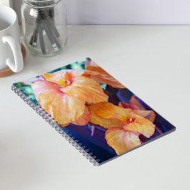 Caderno Espiral Orange Canna Lily Floral