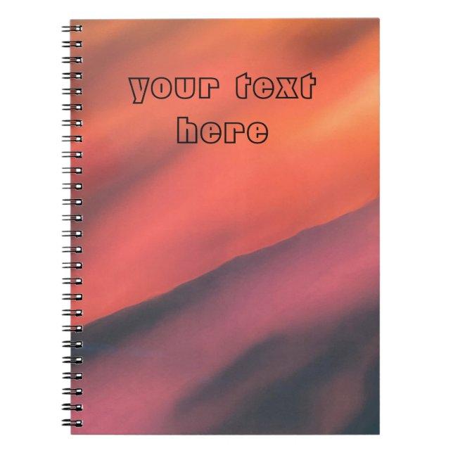 Caderno Espiral orange red Burgundy abstract torn background  (Frente)