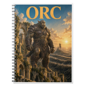 Caderno Espiral Orc, Monstro de Fantasia Gótica