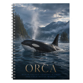 Caderno Espiral Orca Fjord do Pacífico Norte ANIMAIS