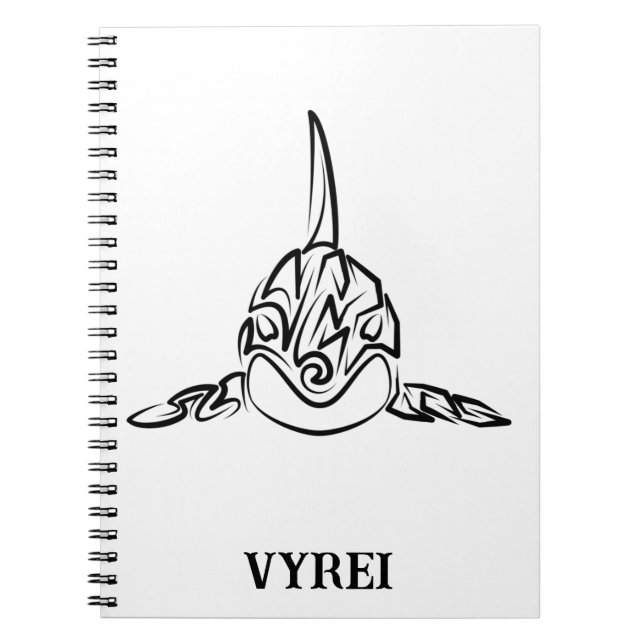 Caderno Espiral Orca Tribal Negra (Frente)