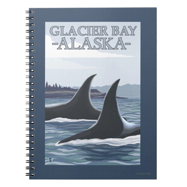Caderno Espiral Orca Whales #1 - Glacier Bay, Alaska (Frente)