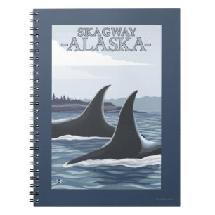 Caderno Espiral Orca Whales #1 - Skagway, Alasca