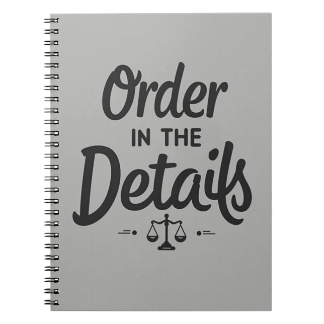 Caderno Espiral Order in the Details – Court Clerk  (Frente)