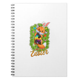 Caderno Espiral Orelhas De Coelho De Raposa Fofa Raposa Feliz De P